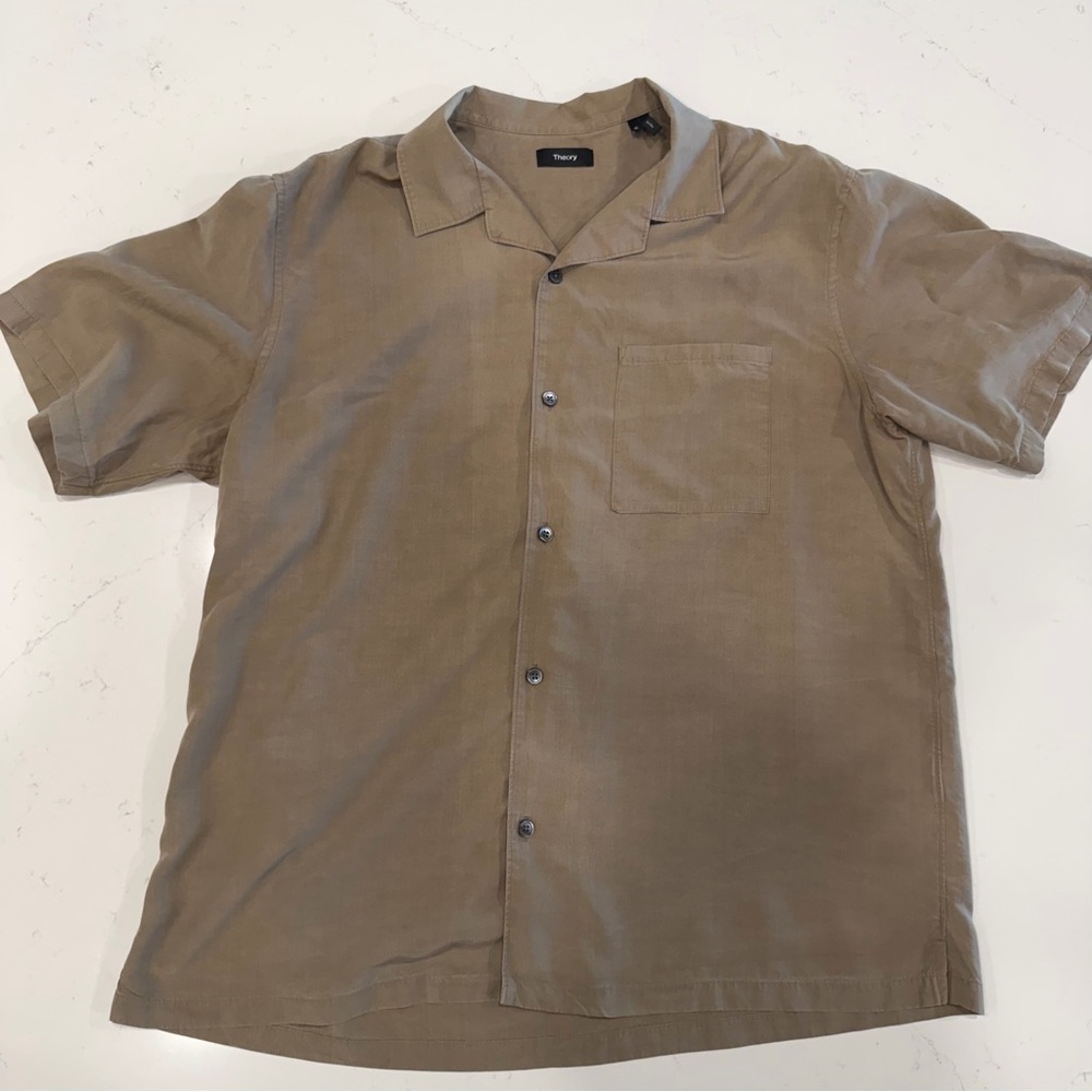 Theory Men's Noll Casual Brown Button Down Shirt - XL